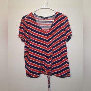 XL Jones New York Tie-dye Striped Blouse